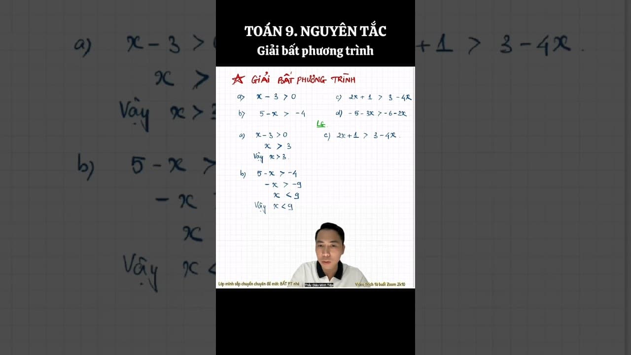 Ảnh bìa video Toán 9. Nguyên tắc giải bất phương trình