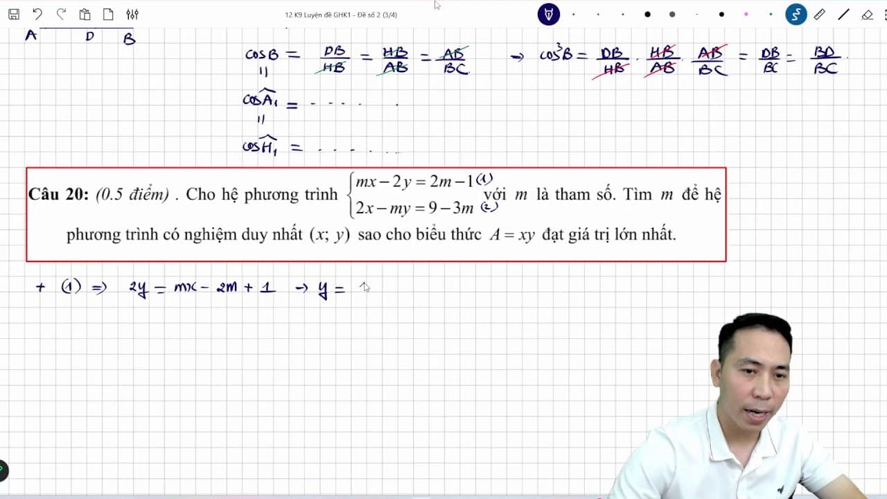Ảnh bìa video 2K12 Luyện đề Giữa HK1 - Toán 9