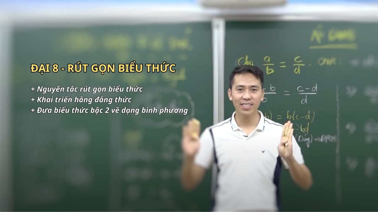 Ảnh bìa video Đại 8 - Bài toán rút gọn và CM biểu thức ko phụ thuộc biến