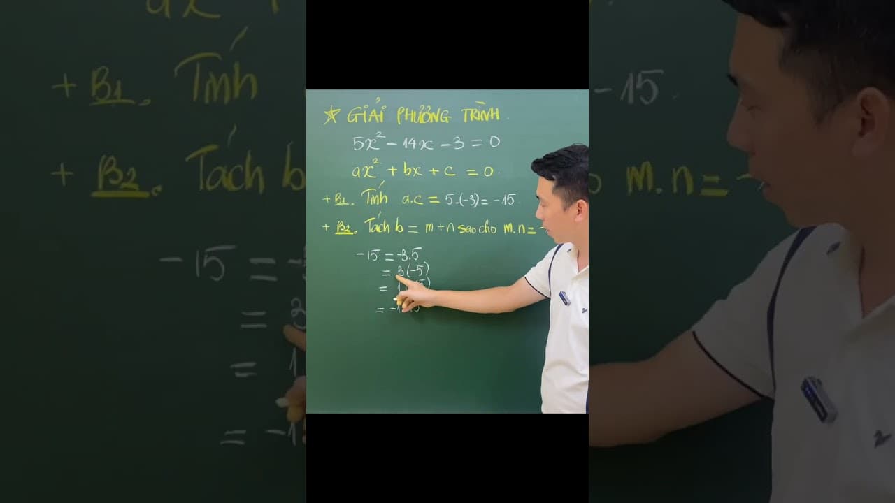 Ảnh bìa video Toán 9 - Giải phương trình bậc 2 bằng phương pháp tách hệ số b (tích ac)