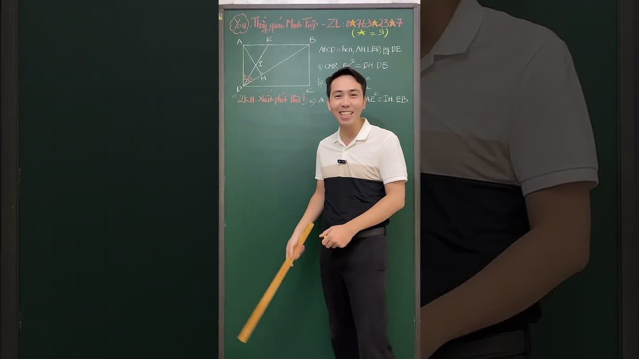 Ảnh bìa video Hình 9 - Live 1 - Mô hình hệ thức lượng - Sử dụng kết nối tỉ lệ chứng minh đẳng thức (Phần 1)
