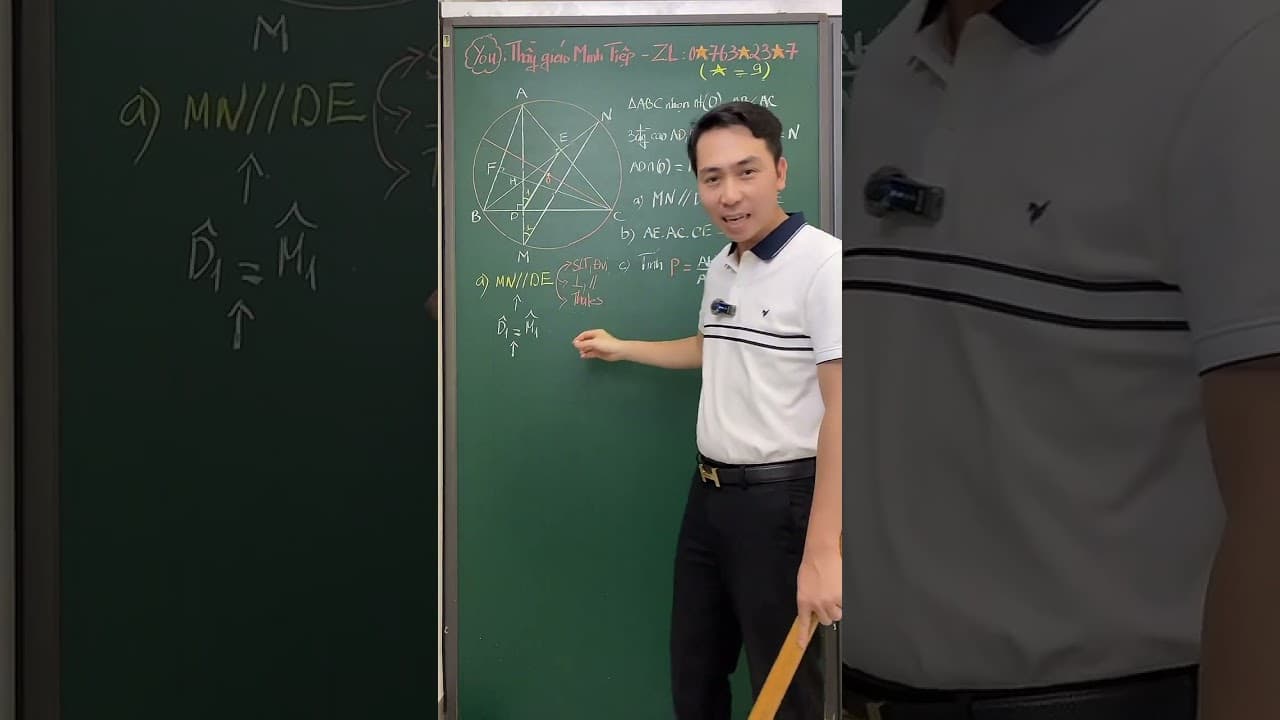 Ảnh bìa video Hình 9 - Live - Mô hình trực tâm - Câu c: Chứng minh đẳng thức, tính giá trị tổng các tỉ lệ