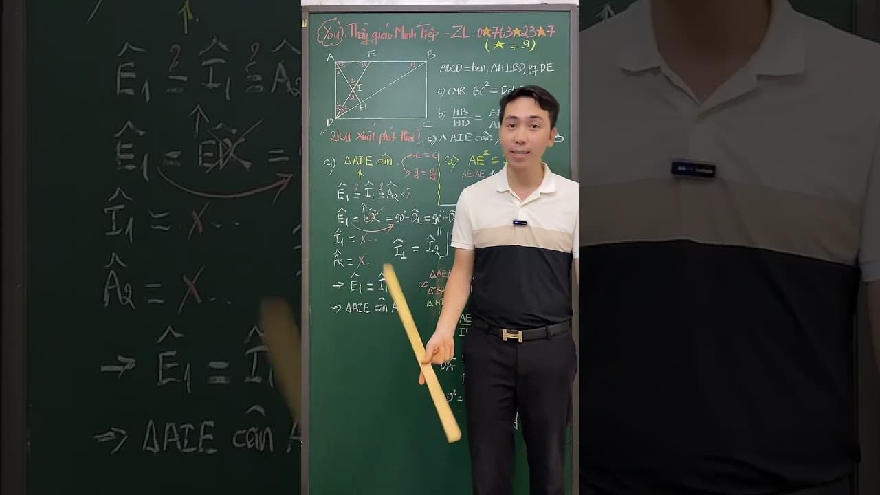 Ảnh bìa video Hình 9 - Live 2 - Mô hình hệ thức lượng - Sử dụng kết nối tỉ lệ chứng minh đẳng thức (Phần 2)
