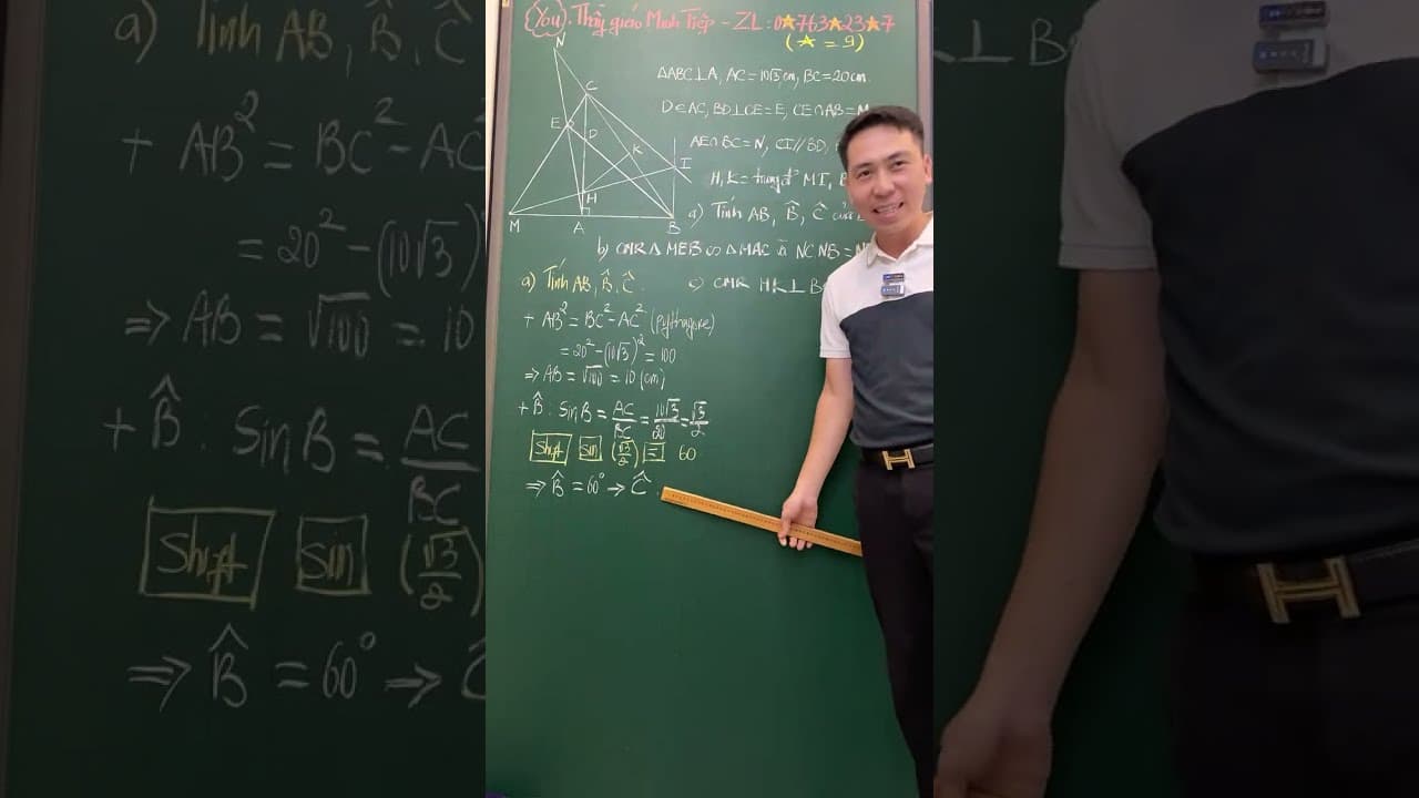 Ảnh bìa video Live - Hình 9 - Mô hình trực tâm - chứng minh đẳng thức tích, tam giác đồng dạng, CM vuông góc