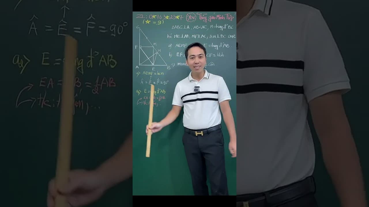 Ảnh bìa video Hình 8 - Chứng minh hình chữ nhât, chứng minh trung điểm
