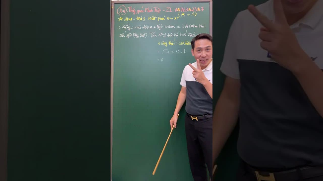 Ảnh bìa video Live - 2K11 - Đại 9: Bứt phá từ 5 lên 8+: Giải toán chuyển động dưới nước