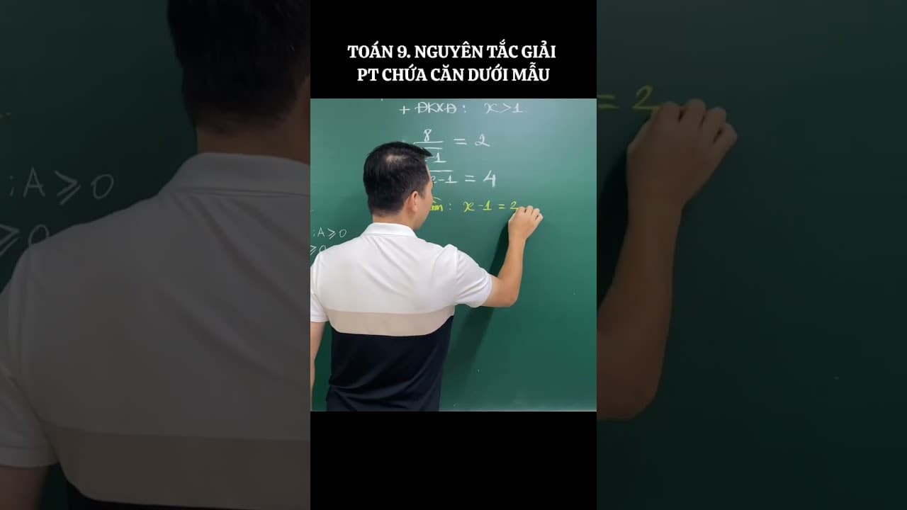 Ảnh bìa video Toán 9 - Nguyên tắc giải phương trình có mẫu là căn bậc 2 - dạng đơn giản