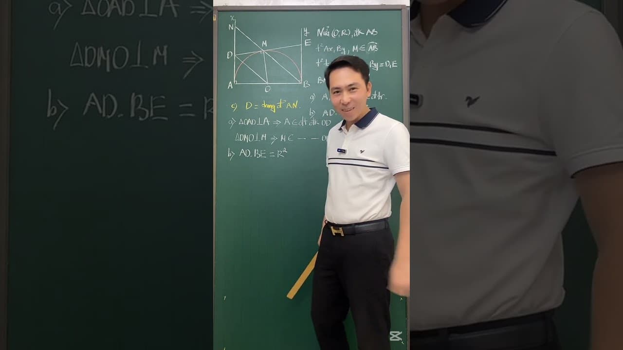 Ảnh bìa Hình 9 - Live - Mô hình 3 tiếp tuyến cắt nhau - Câu c: Chứng minh trung điểm