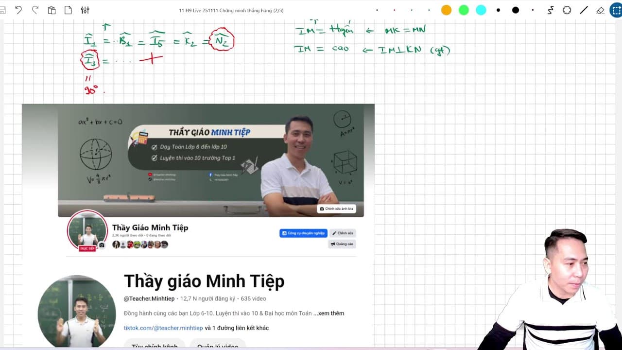 Ảnh bìa video Hình 9 - Live - Chứng minh thẳng hàng