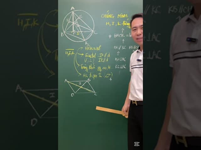 Ảnh bìa video Kỹ thuật chứng minh thẳng hàng ứng dụng tính chất đường chéo hình bình hành