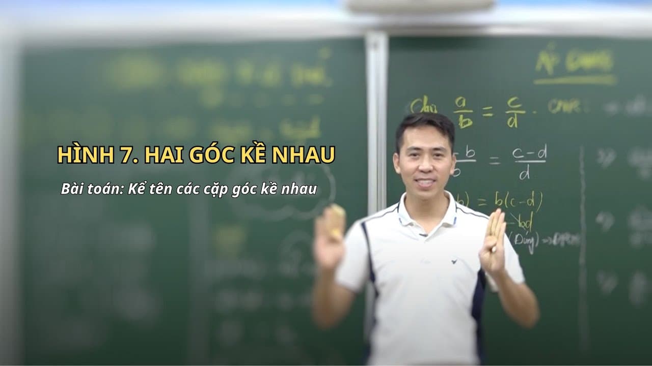 Ảnh bìa Hình 7 - Kể tên các cặp cạnh kề nhau trong hình