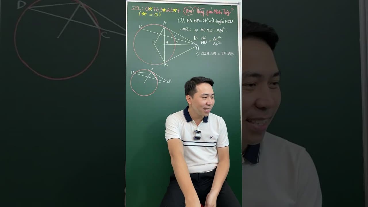 Ảnh bìa video Live - 2K11 - Hình 9: mô hình 2 tiếp tuyến cắt nhau - bài toán chứng minh đẳng thức tích, tỉ lệ