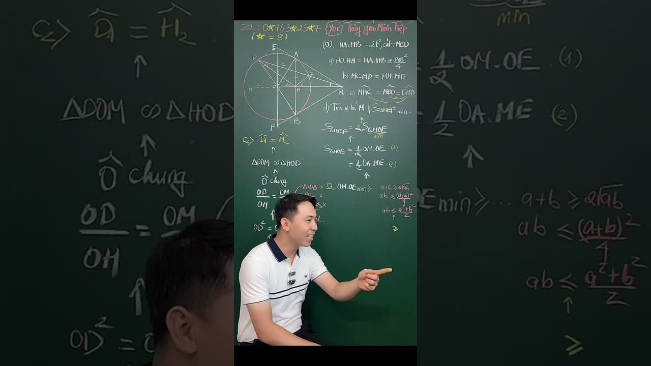Ảnh bìa video Hình 9 (Nâng cao): Tìm vị trí điểm M để diện tích tam giác nhỏ nhất