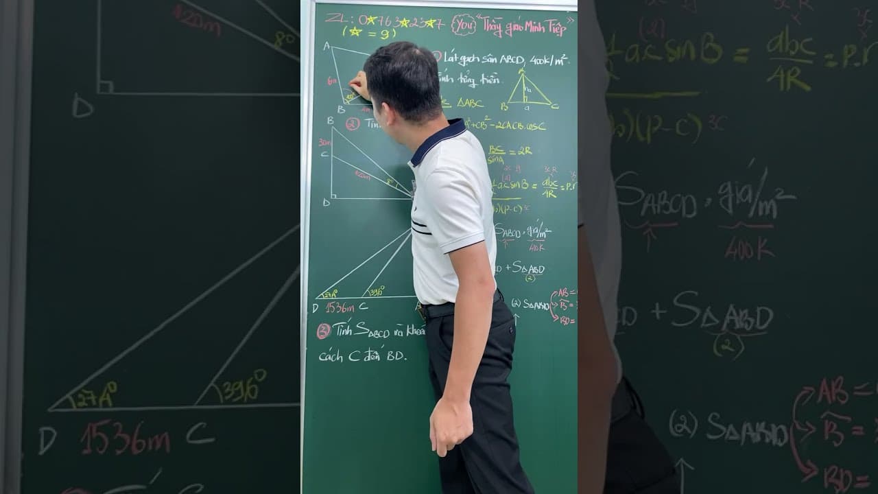 Ảnh bìa Live - Hình 10: Hệ thức lượng, ứng dụng giải bài toán thực tế tính cạnh, góc, diện tích tam giác