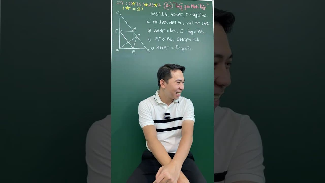 Ảnh bìa video Live - 2K12 - Hình 8: Chứng minh hình bình hành, thang cân, kỹ thuật kết nối góc