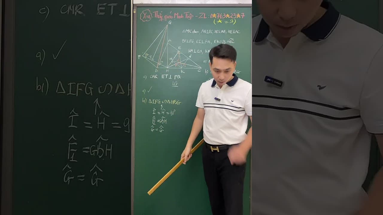 Ảnh bìa video Live - Hình 9 - Phân tích đề Nghệ An - Chứng minh cạnh = nhau và chứng minh vuông góc