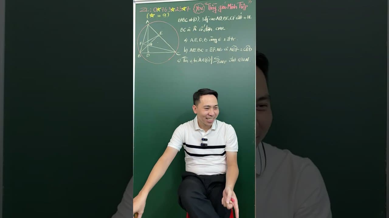 Ảnh bìa video Live - 2K11 - Hình 9: Cực trị hình học trong mô hình trực tâm