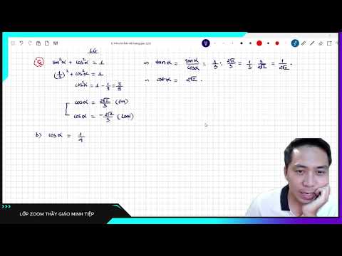 Ảnh bìa video Hình 9 - Tính các tỉ số lượng giác còn lại khi biết 1 tỉ số lượng giác