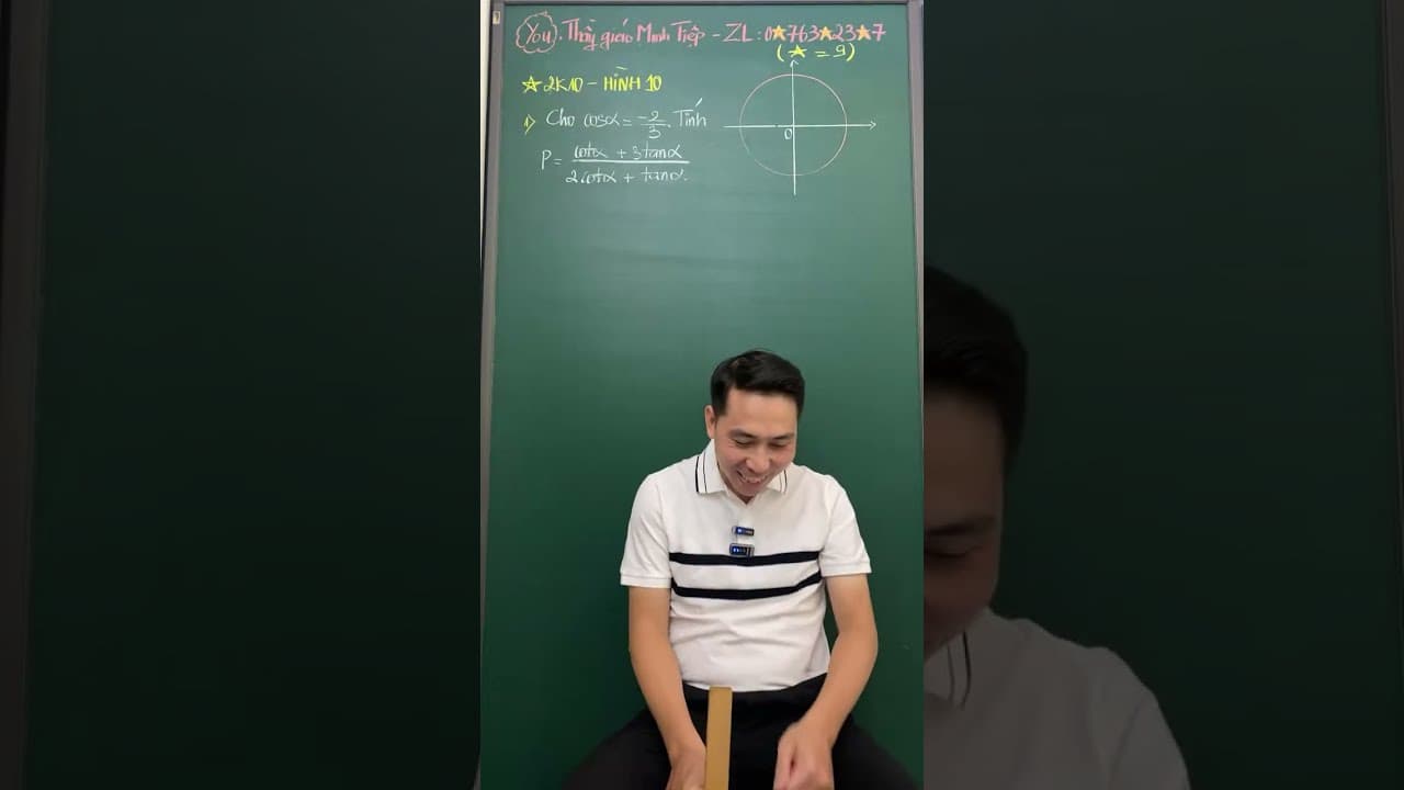 Ảnh bìa video Live - 2K10 - Hình: Tính giá trị biểu thức lượng giác