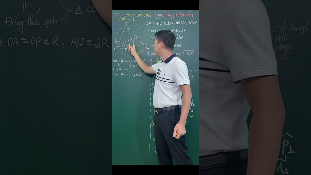 Ảnh bìa video Hình 9 - Chứng minh thẳng hàng bằng phương pháp chứng minh 2 đường thẳng vuông góc