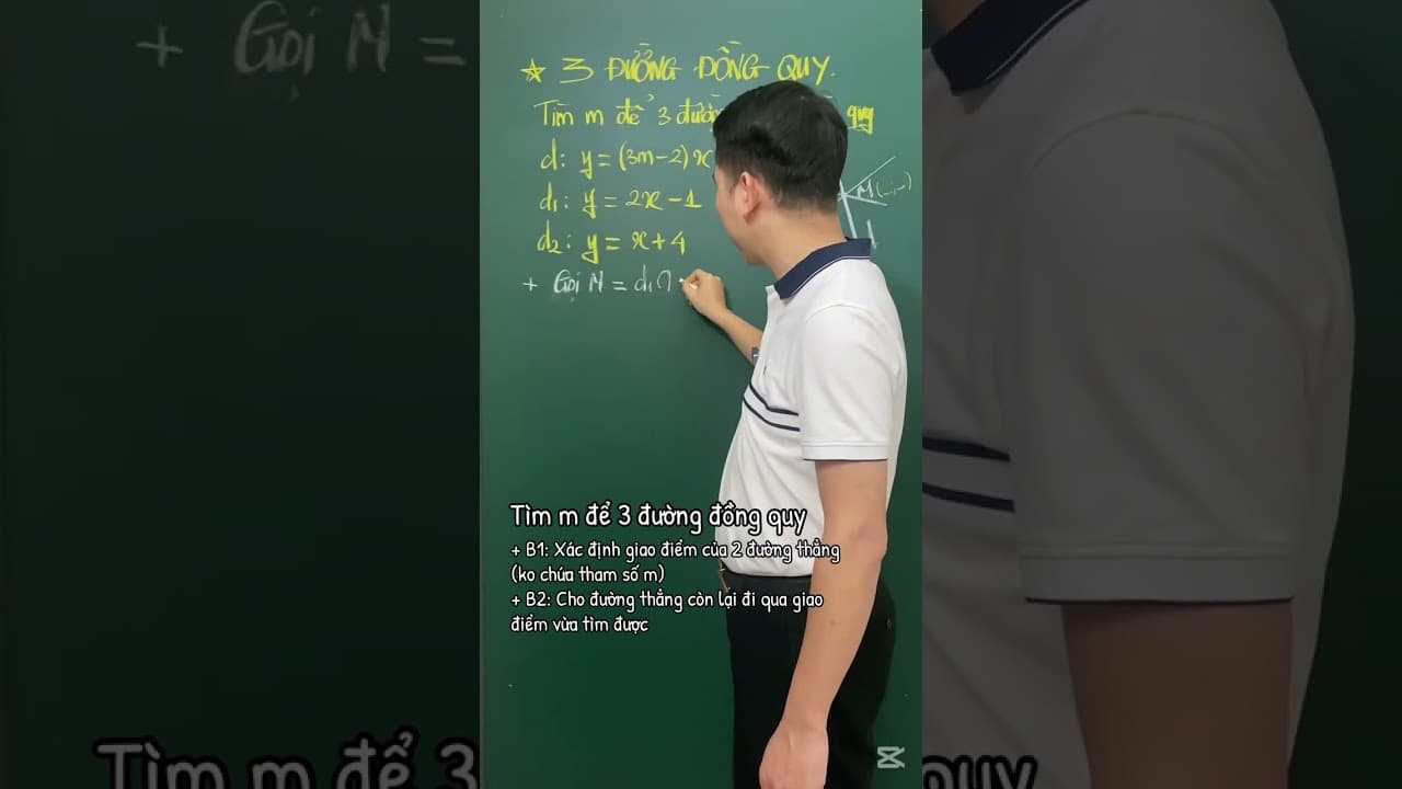 Ảnh bìa video Toán 8. Tìm m để 3 đường thẳng đồng quy