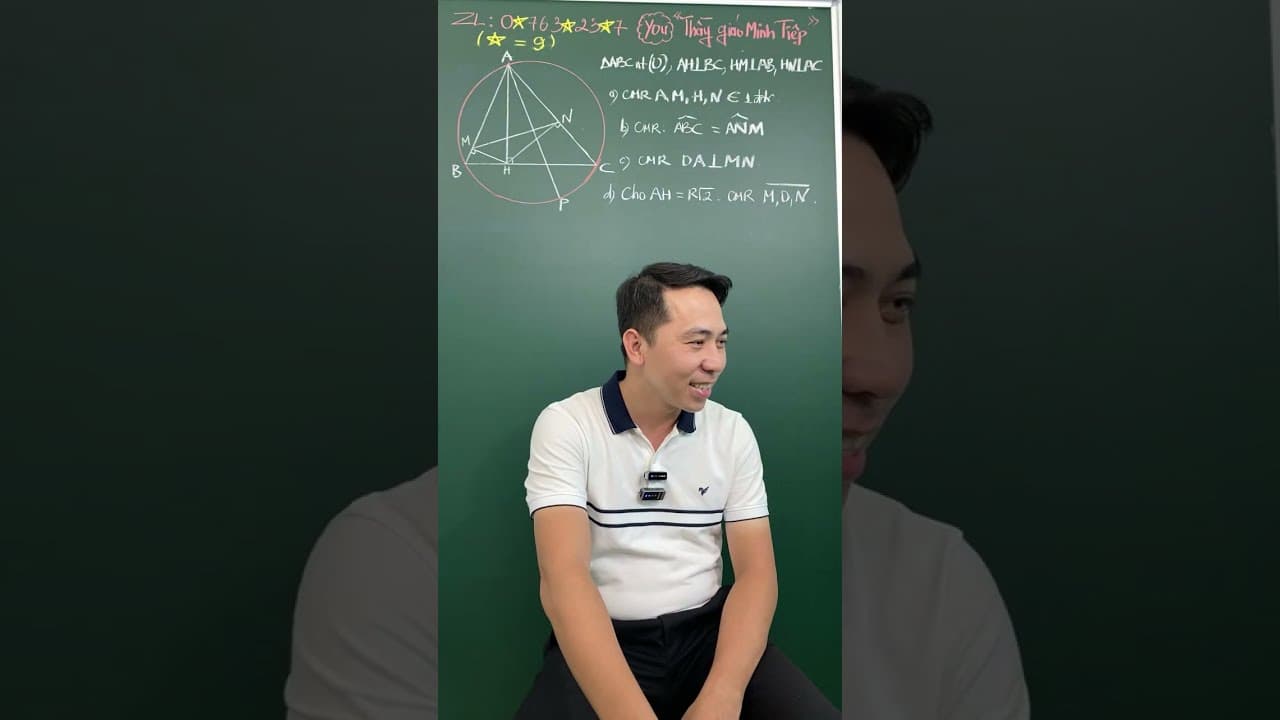 Ảnh bìa video Live - 2K11 - Hình 9: Chứng minh vuông góc, góc = nhau, thẳng hàng - mô hình cáo rụt tai