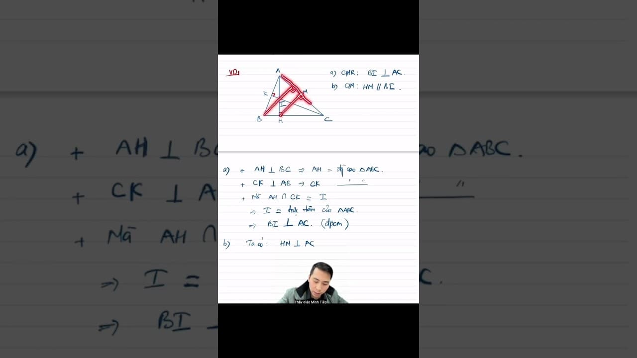 Ảnh bìa Ứng dụng trực tâm của tam giác (giao 3 đường cao) để chứng minh song song, vuông góc