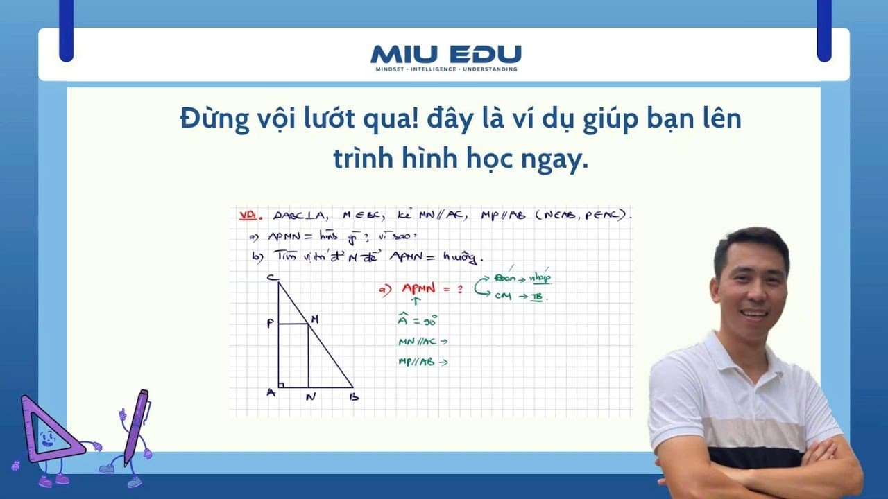 Ảnh bìa video Hình 8 - Kỹ thuật kết nối góc, kết nối cạnh thông qua các tam giác bằng nhau