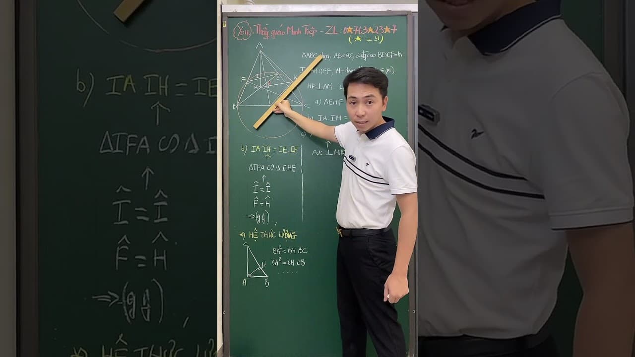 Ảnh bìa video Hình 9 - Live - Mô hình trực tâm - Câu c: CM tiếp tuyến - Phân tích và Chữa đề Đồng Nai (4 cách)