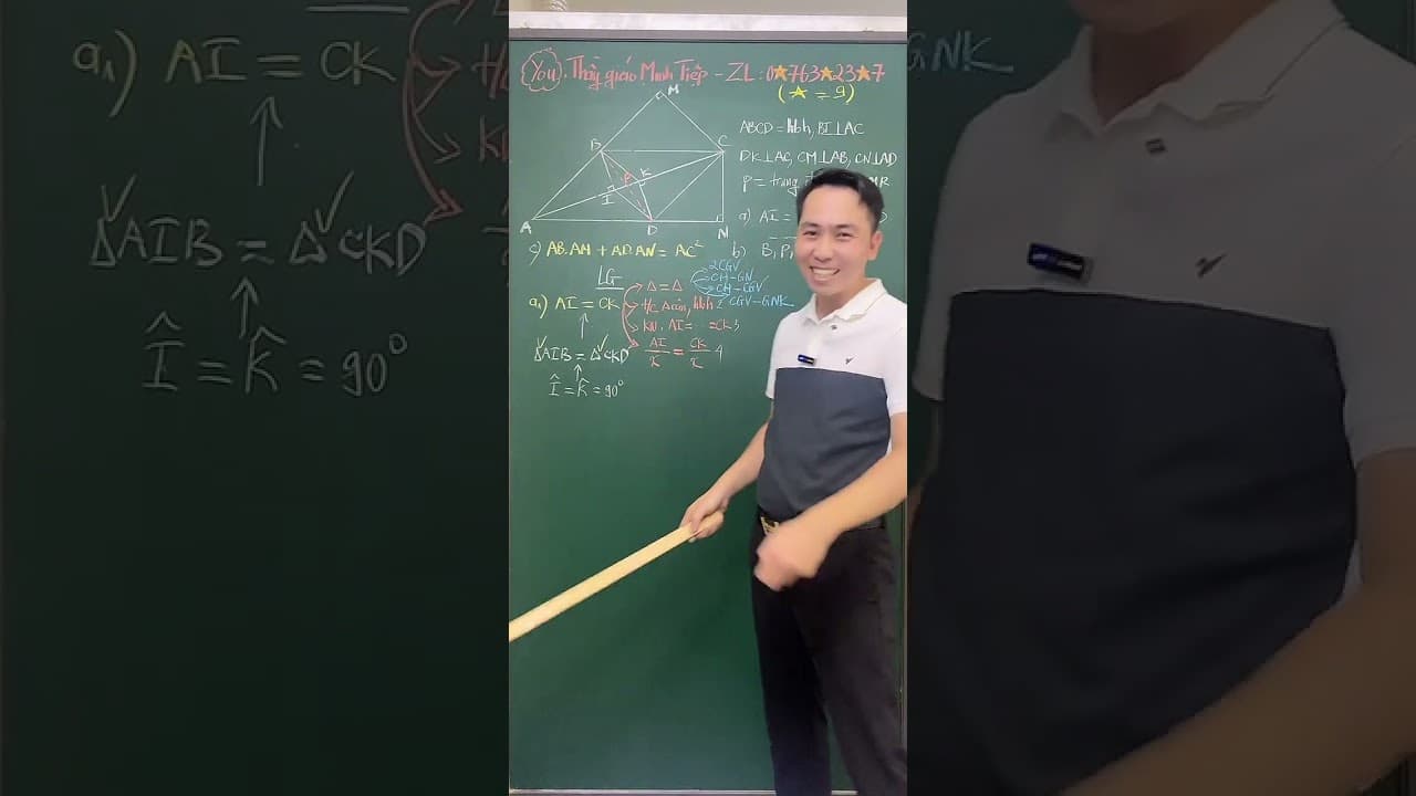 Ảnh bìa video Live - Hình 9 - Chứng minh song song, hình bình hành, thẳng hàng, đẳng thức tích nâng cao