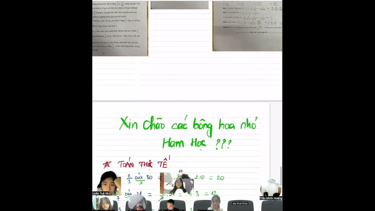 Ảnh bìa video TOÁN 6 - ÔN TẬP THI GIỮA HK2 - BÀI TOÁN THỰC TẾ - Ứng dụng 2 bài toán phân số