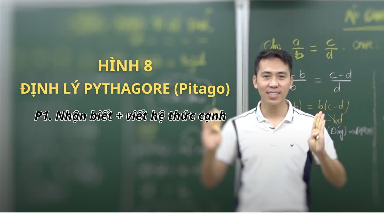 Ảnh bìa Hình 8 - Định lý Pythagore - nhận biết và viết hệ thức cạnh