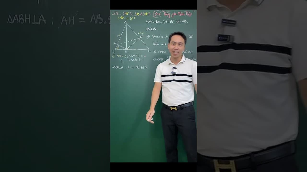 Ảnh bìa video Hình 9 - Tính độ dài cạnh, số đo góc trong tam giác vuông sử dụng tỉ số lượng giác