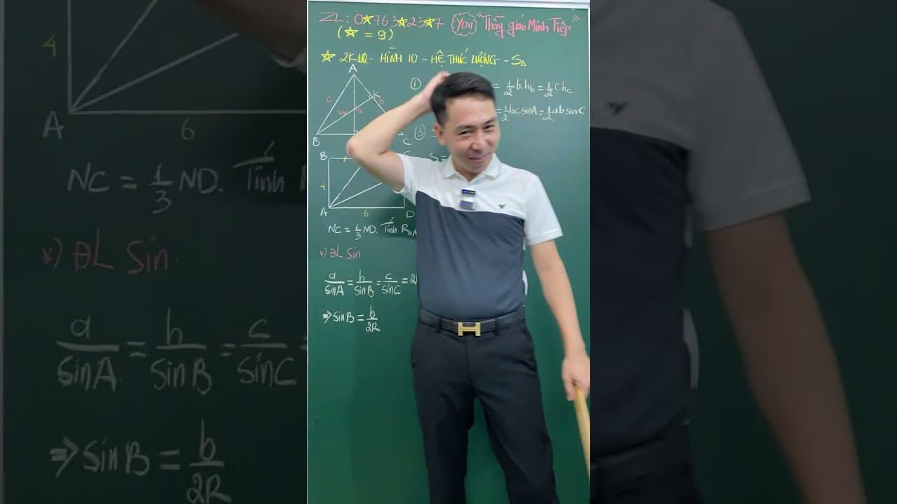 Ảnh bìa video Live - 2K10 - Hình 10: Diện tích tam giác - các công thức và ứng dụng