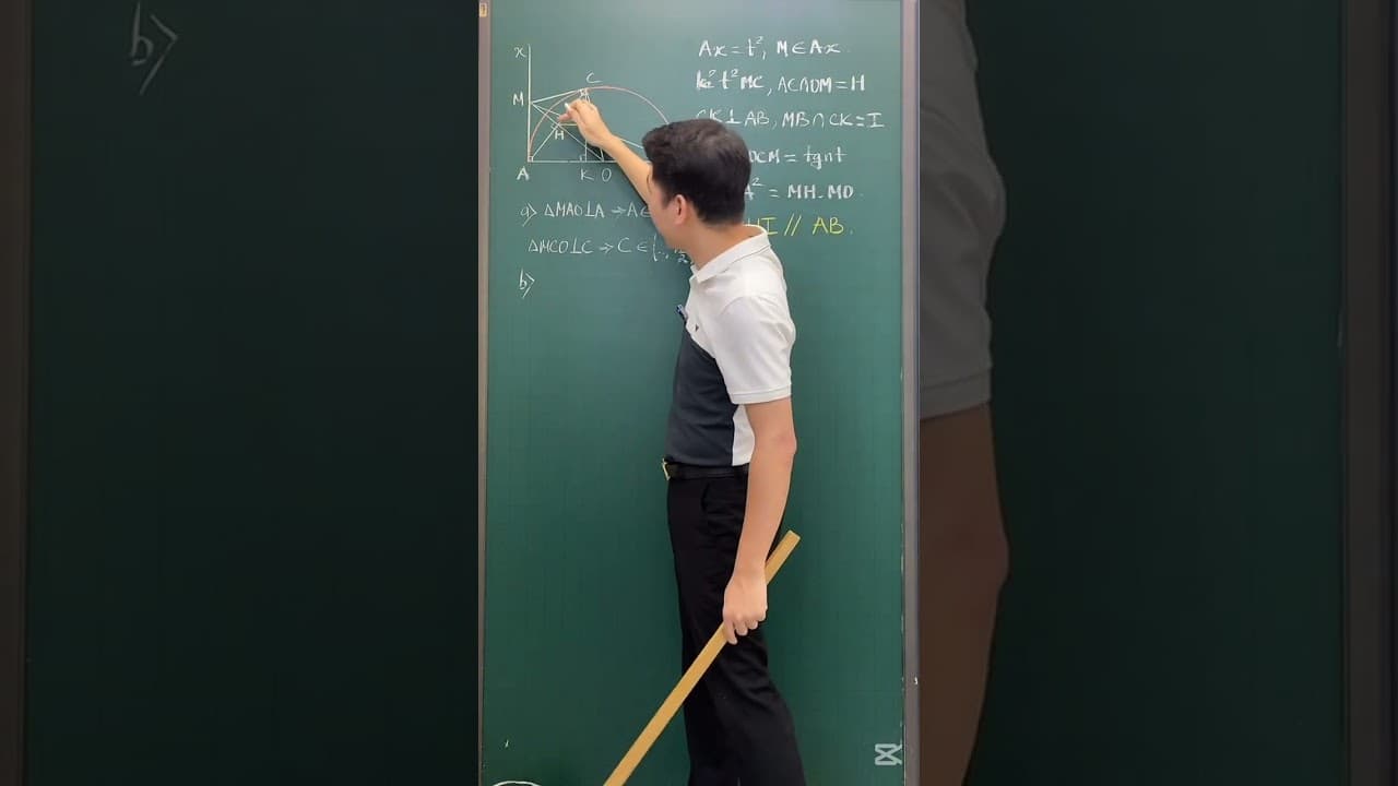 Ảnh bìa video Hình 9 - Live - Mô hình 2 tiếp tuyến cắt nhau - Câu c: Chứng minh song song
