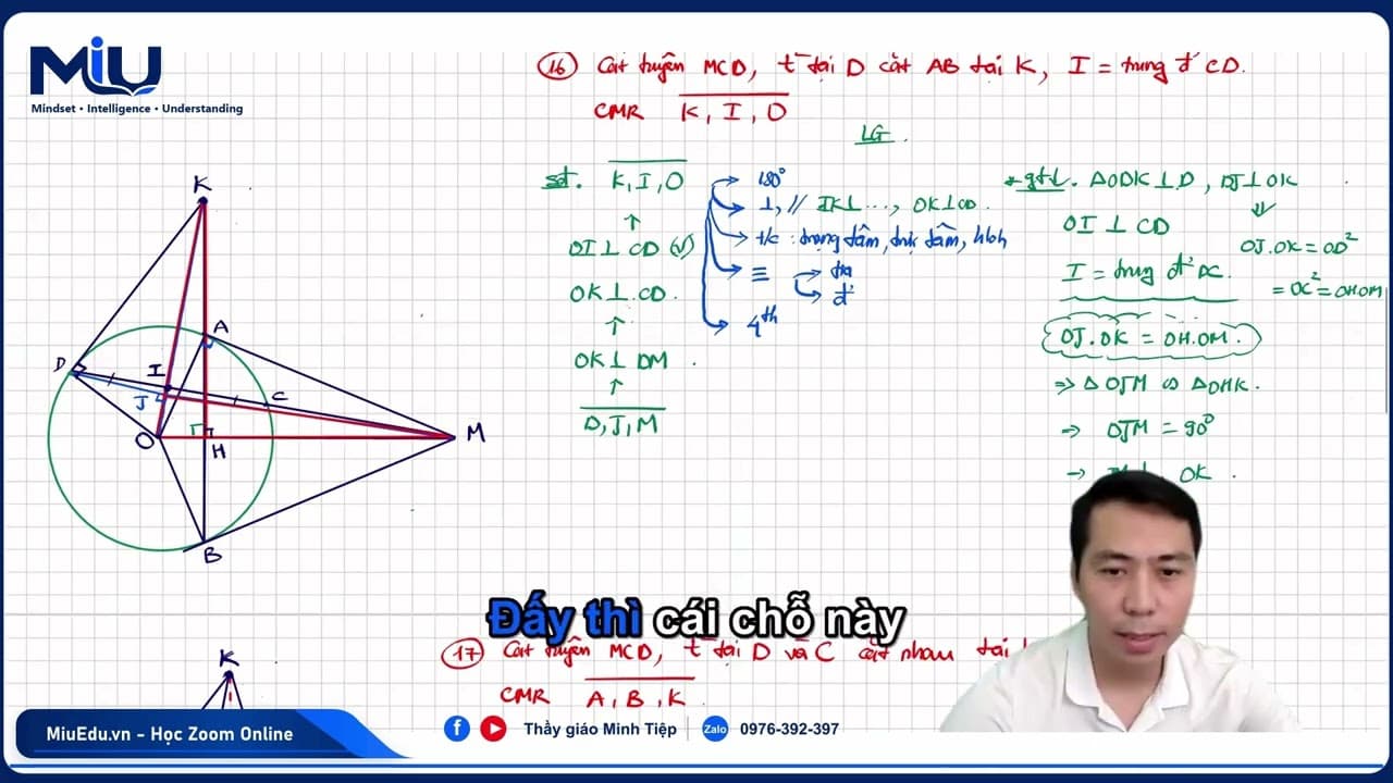 Ảnh bìa video Hình 9 (Câu C) - Kỹ thuật chứng minh thẳng hàng - ứng dụng tiên đề Euclid