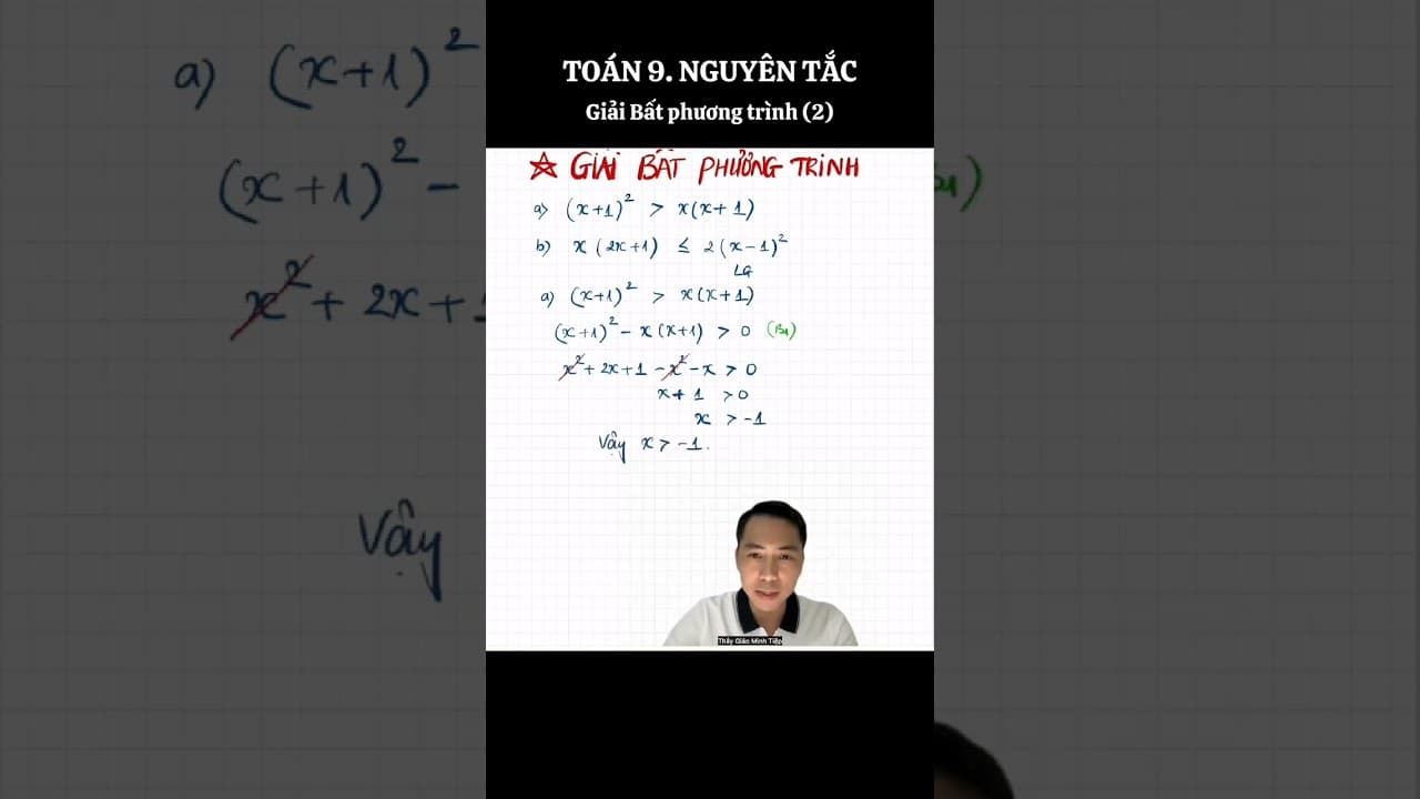 Ảnh bìa video Toán 9. Giải bất phương trình - đưa về bậc nhất