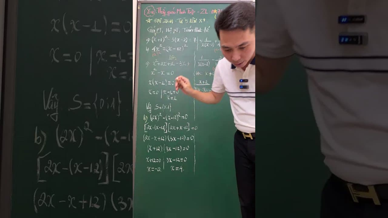 Ảnh bìa video Live - 2K11- Đại số bứt phá Từ 5 lên 8+: Giải PT hệ PT, Toán thực tế (Làm chung, làm riêng)