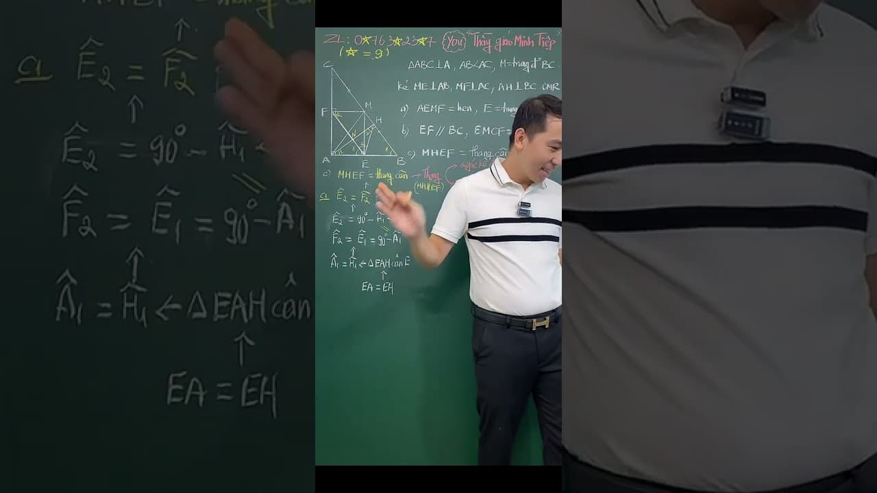 Ảnh bìa video Hình 8 - Chứng minh tứ giác là hình thang cân sử dụng kỹ thuật kết nối góc, kết nối cạnh