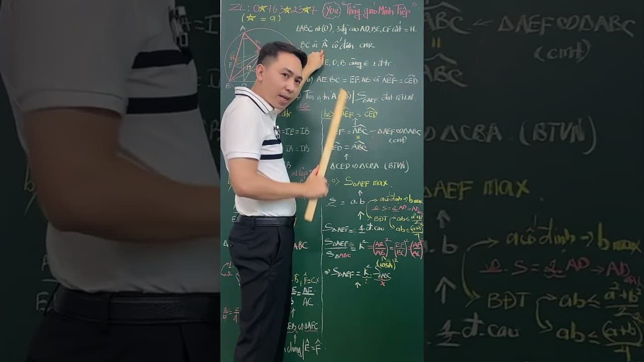 Ảnh bìa video Hình 9 - Tìm vị trí điểm A để diện tích tam giác AEF đạt giá trị lớn nhất