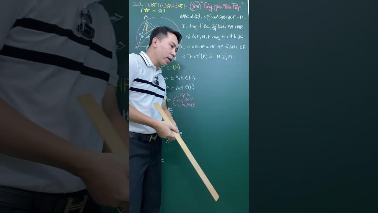 Ảnh bìa video Live - 2K11 - Hình 9: mô hình trực tâm - Chứng minh vuông góc, thẳng hàng