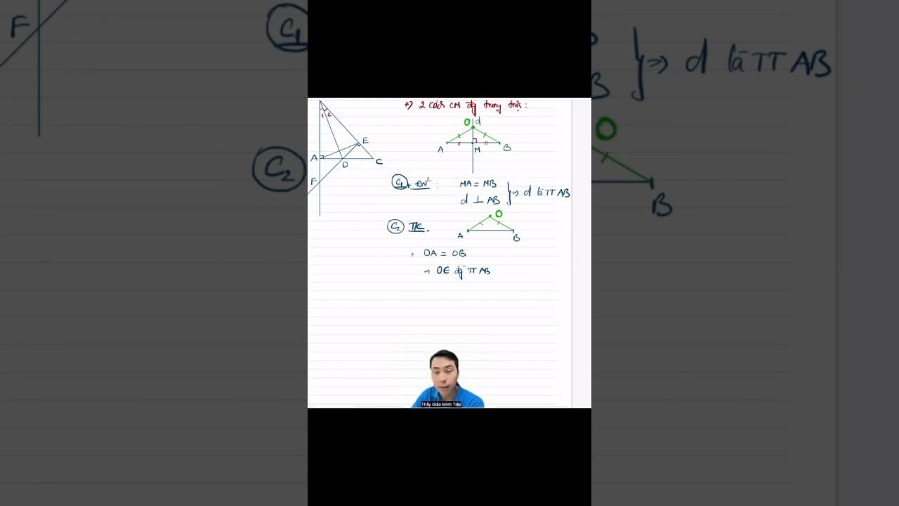 Ảnh bìa video Hình 7 - 2 cách chứng minh đường trung trực của đoạn thẳng
