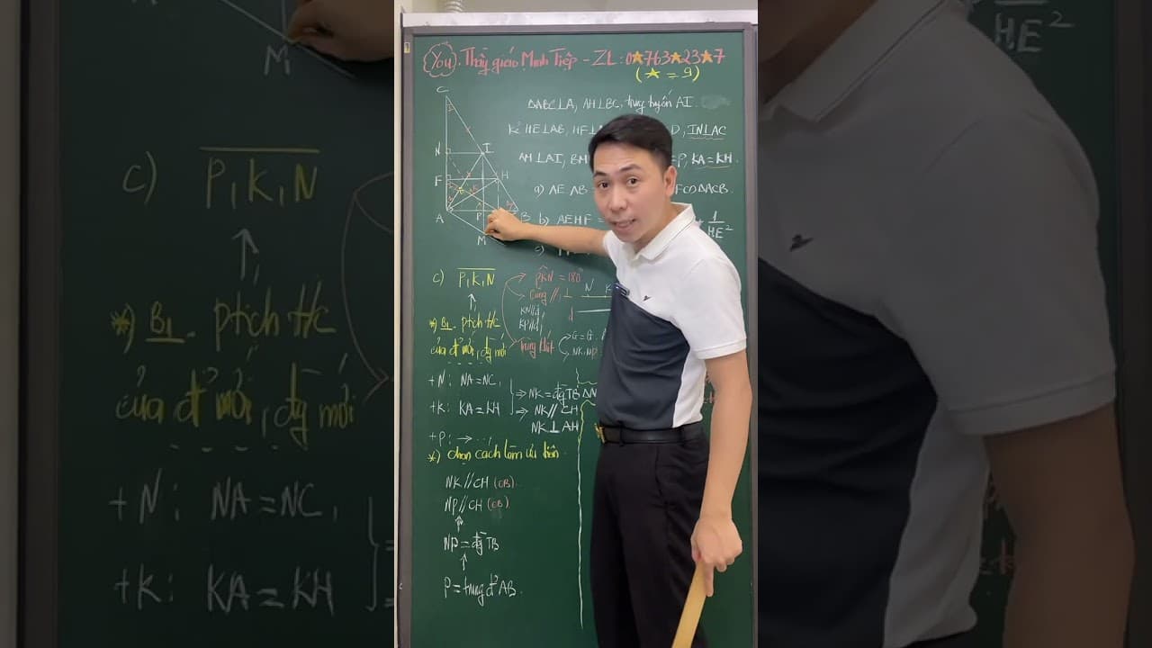 Ảnh bìa video Live - Hình 9 - Kỹ thuật Chứng minh đẳng thức nâng cao + Chứng minh thẳng hàng - P2 - sau sập live