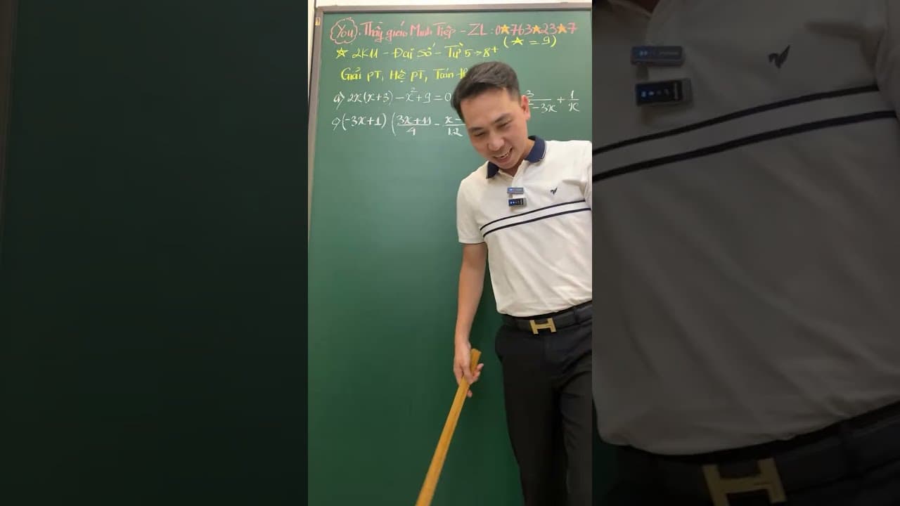 Ảnh bìa video Live - Đại 9: Bứt phá từ 5 lên 8+: Giải PT, Hệ PT, Toán thực tế: Phần trăm, chuyển động dưới nước