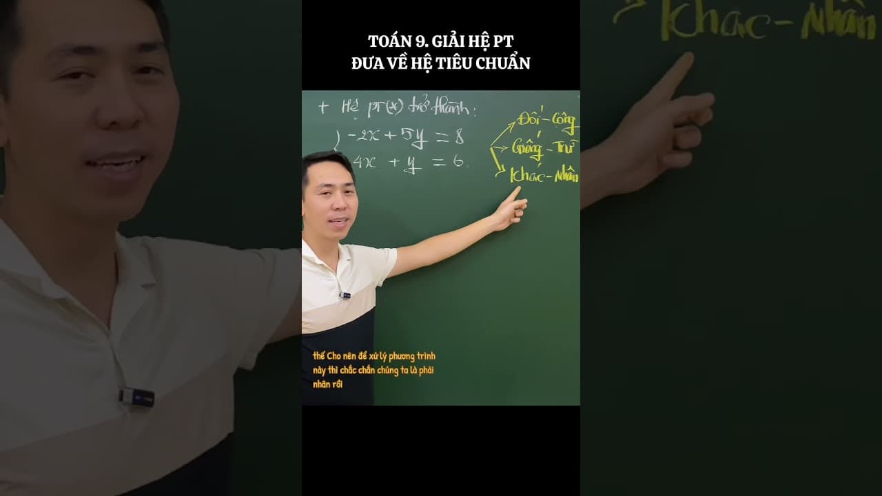 Ảnh bìa video Toán 9 - Giải hệ bằng cách rút gọn đưa về hệ phương trình tiêu chuẩn