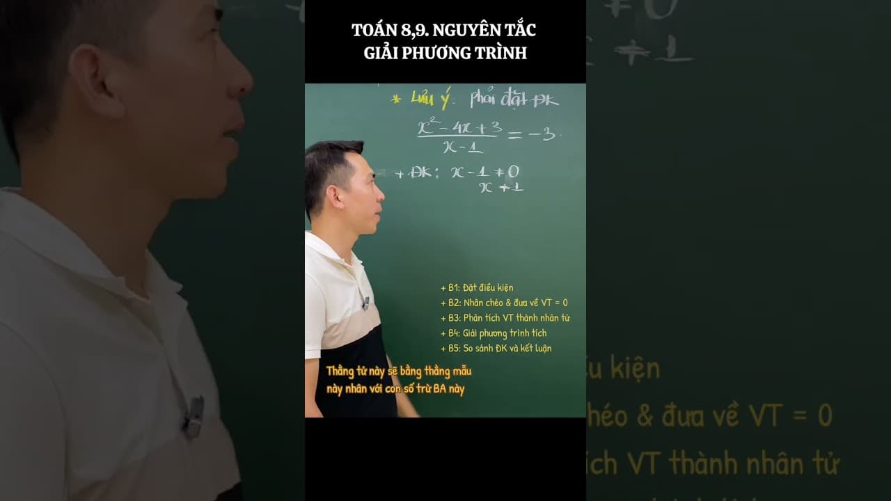 Ảnh bìa video Toán 9 - Nguyên tắc giải phương trình chứa ẩn dưới mẫu