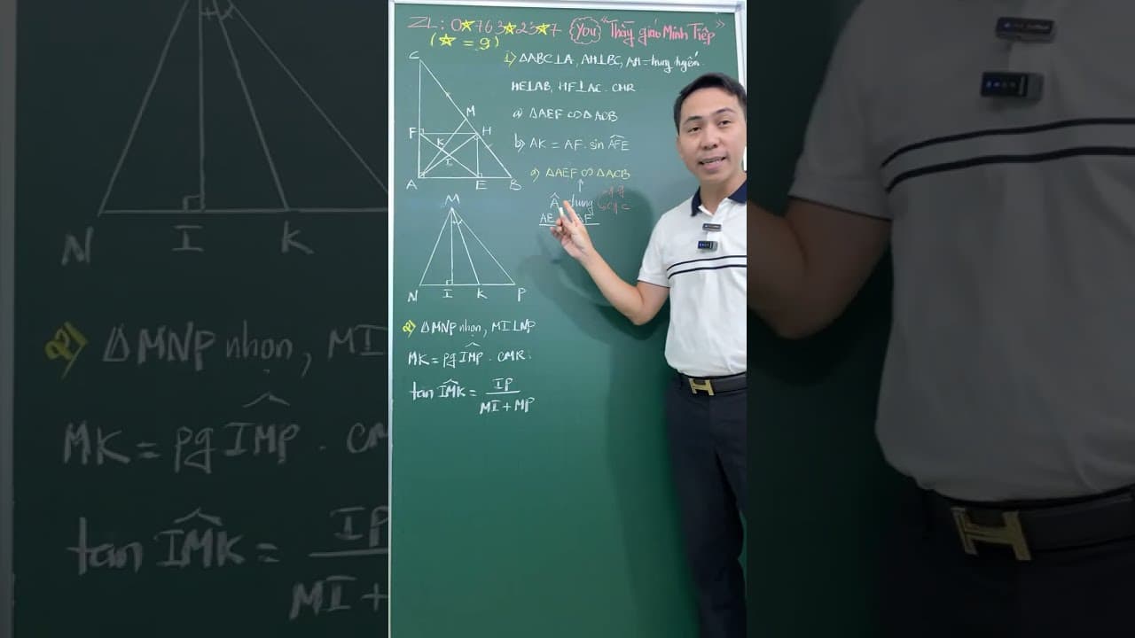 Ảnh bìa video Live - 2K11 - Hình 9: Chứng minh đẳng thức về tỉ số lượng giác trong tam giác vuông