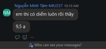 Điểm số ấn tượng của Nguyễn Minh Tâm
