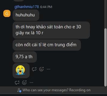 Thành tích Toán 9.75