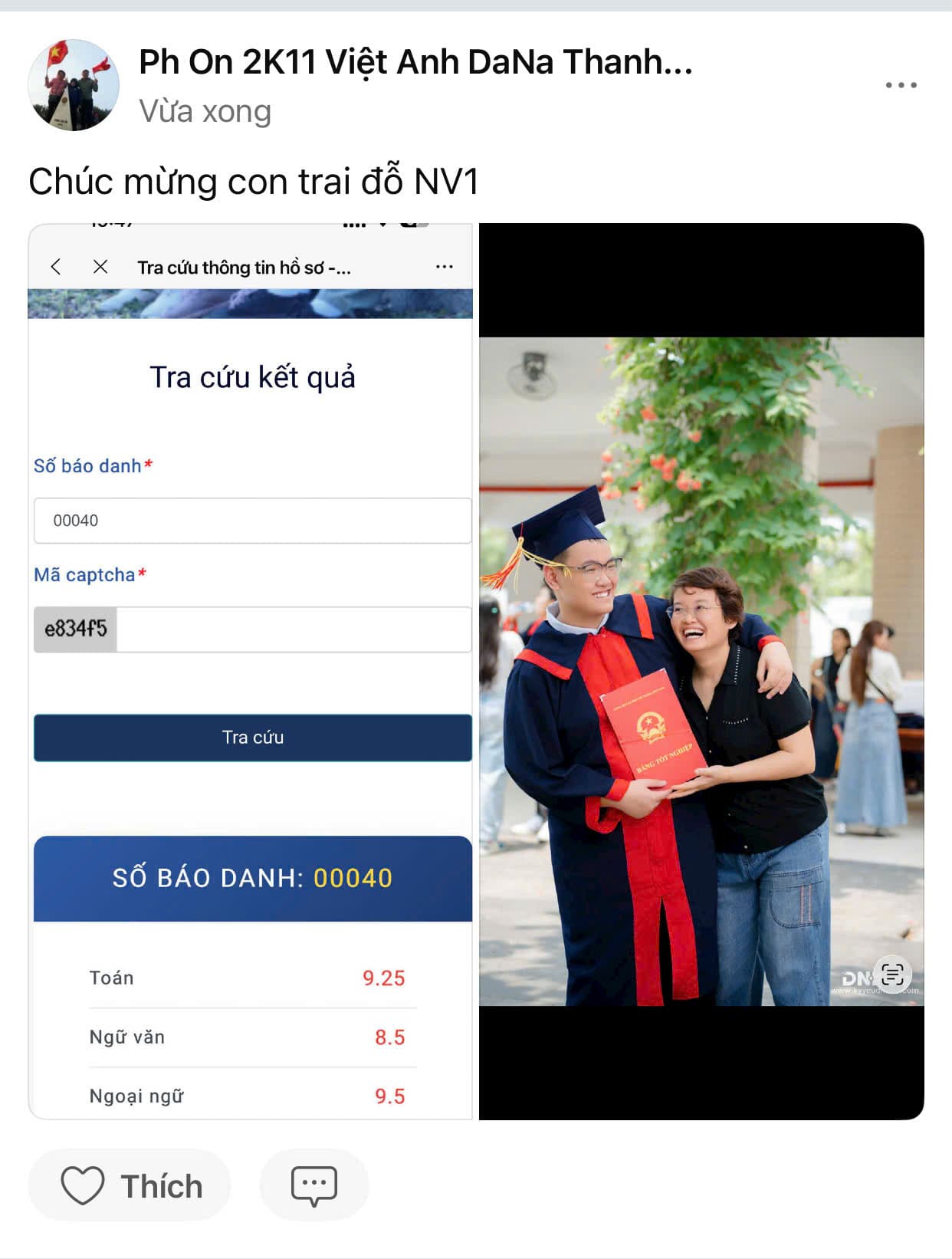 Thành tích cao Thi vào 10